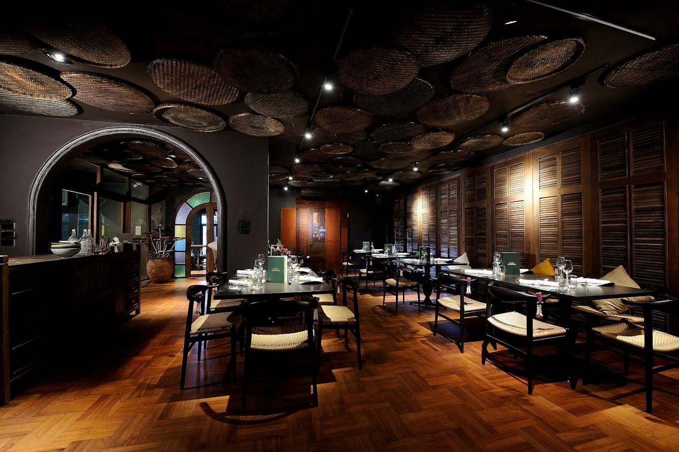 Thai cuisine dishes served at a fine-dining restaurant on Sukhumvit Road, Bangkok