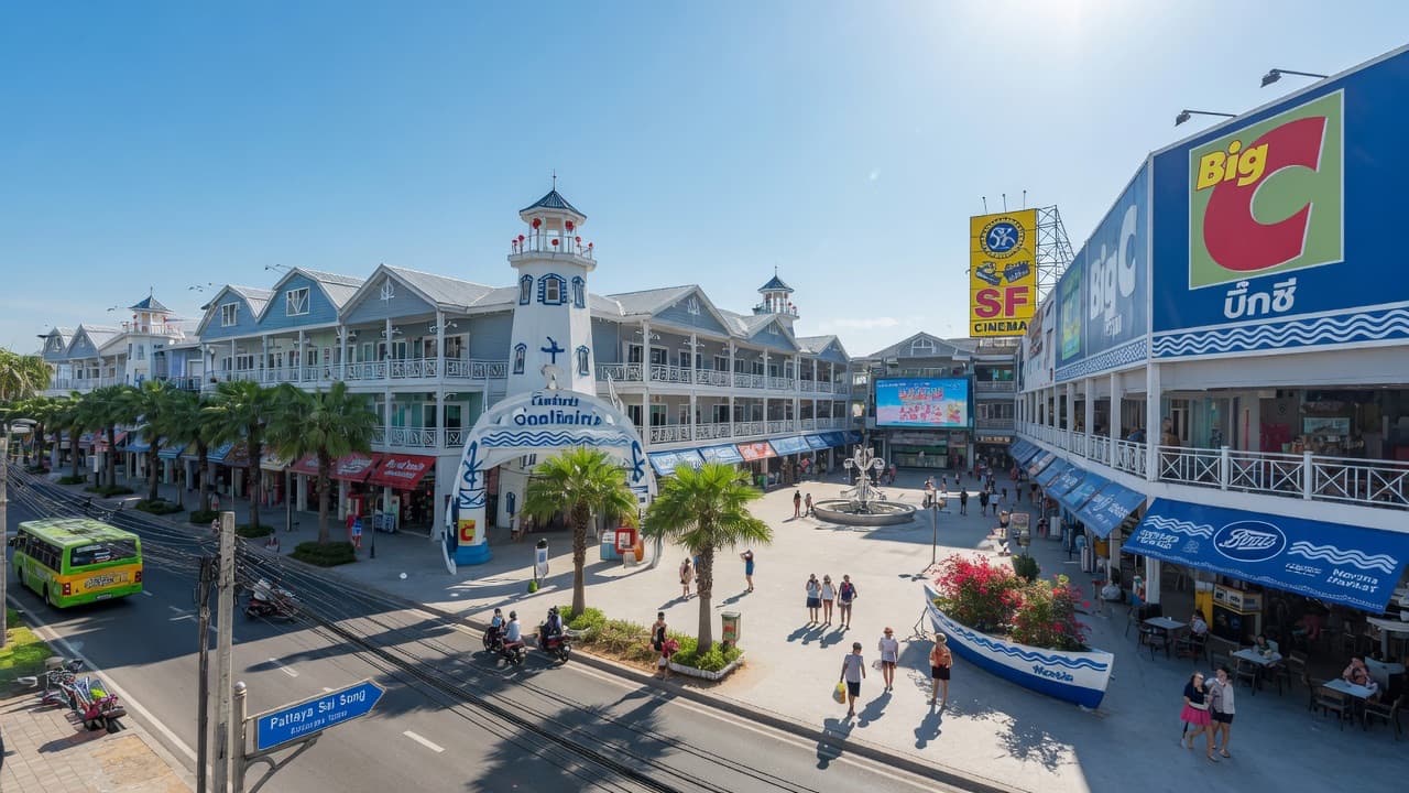 ศูนย์การค้า Central Marina บนถนนพัทยาสาย 2