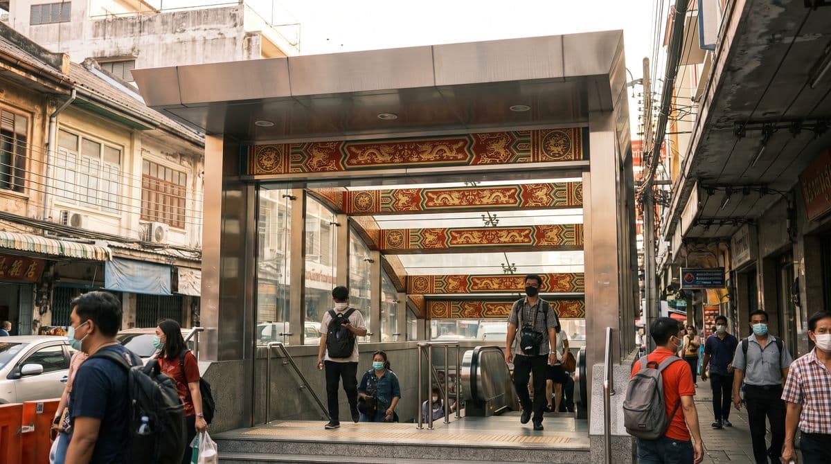 バンコク・チャイナタウンの MRT 駅入口