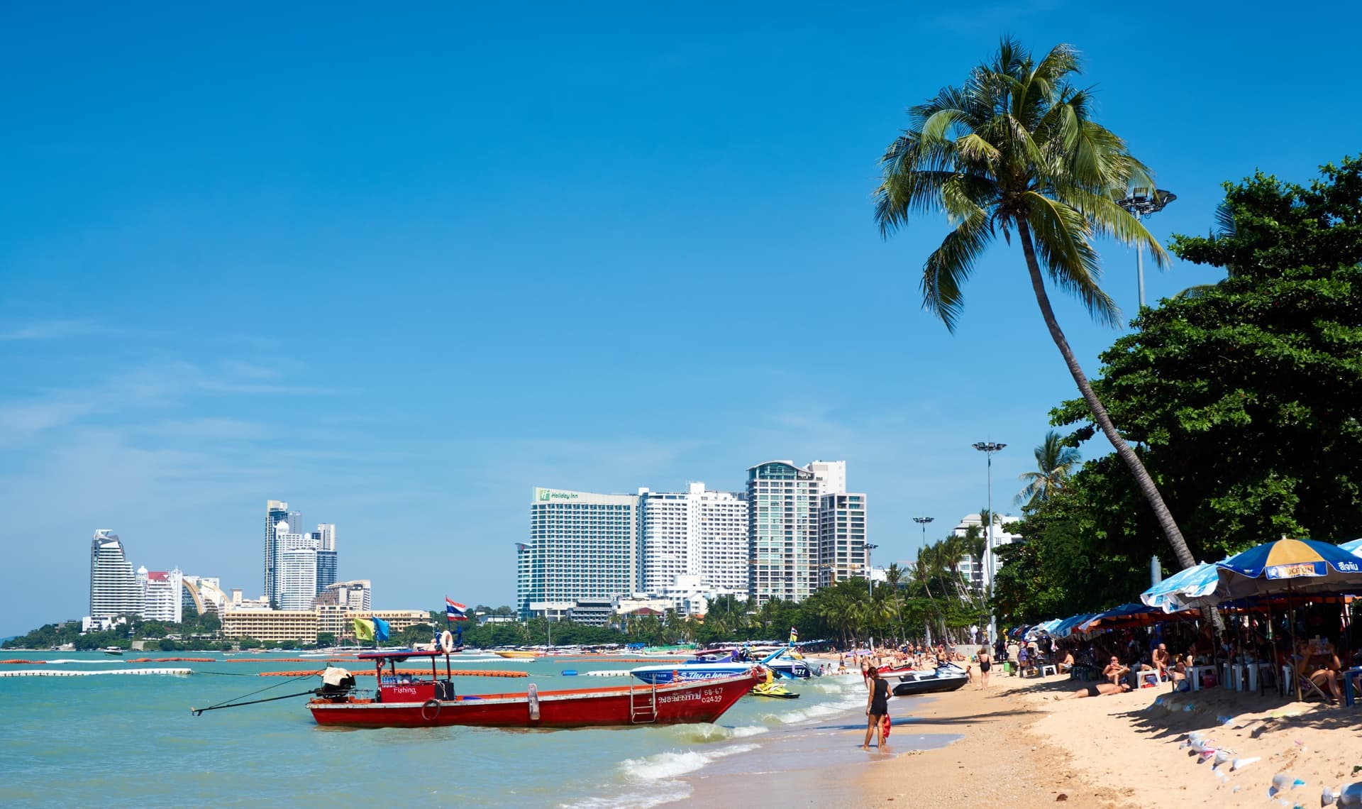 The northern end of Pattaya bay, where one of the recognised properties sits