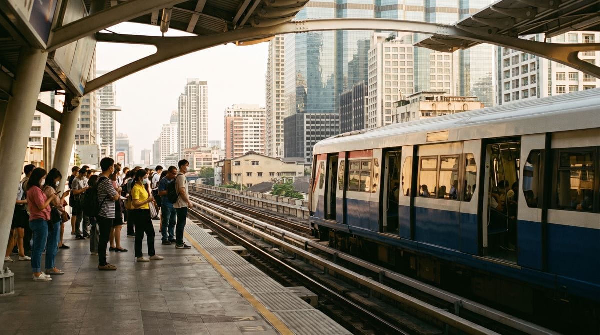 BTS Phrom Phong station on Sukhumvit Road