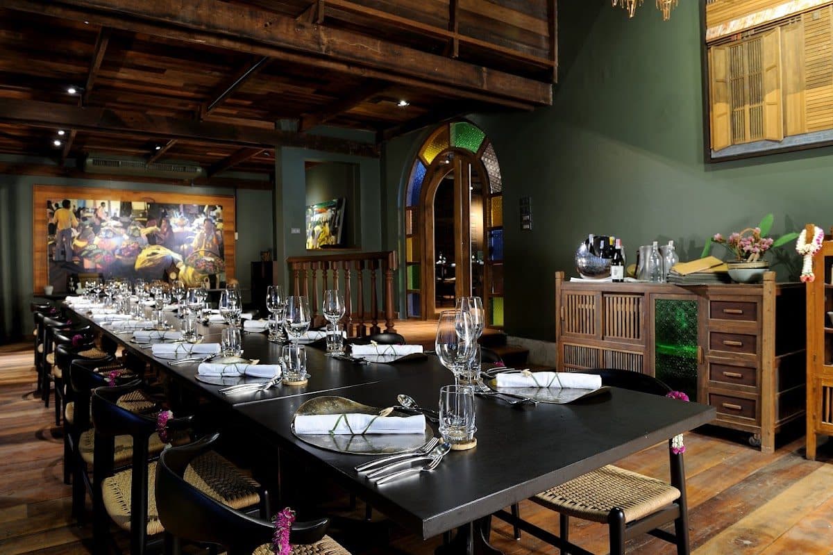 Thai cuisine dishes served at a fine-dining restaurant on Sukhumvit Road, Bangkok